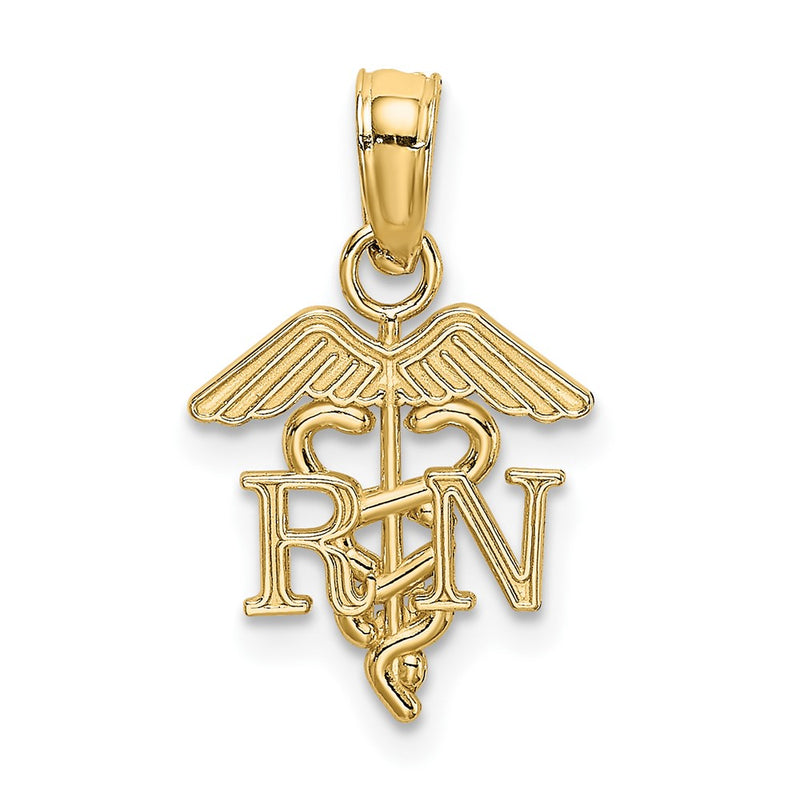 10K Yellow Gold 10K Rn Caduceus Pendant