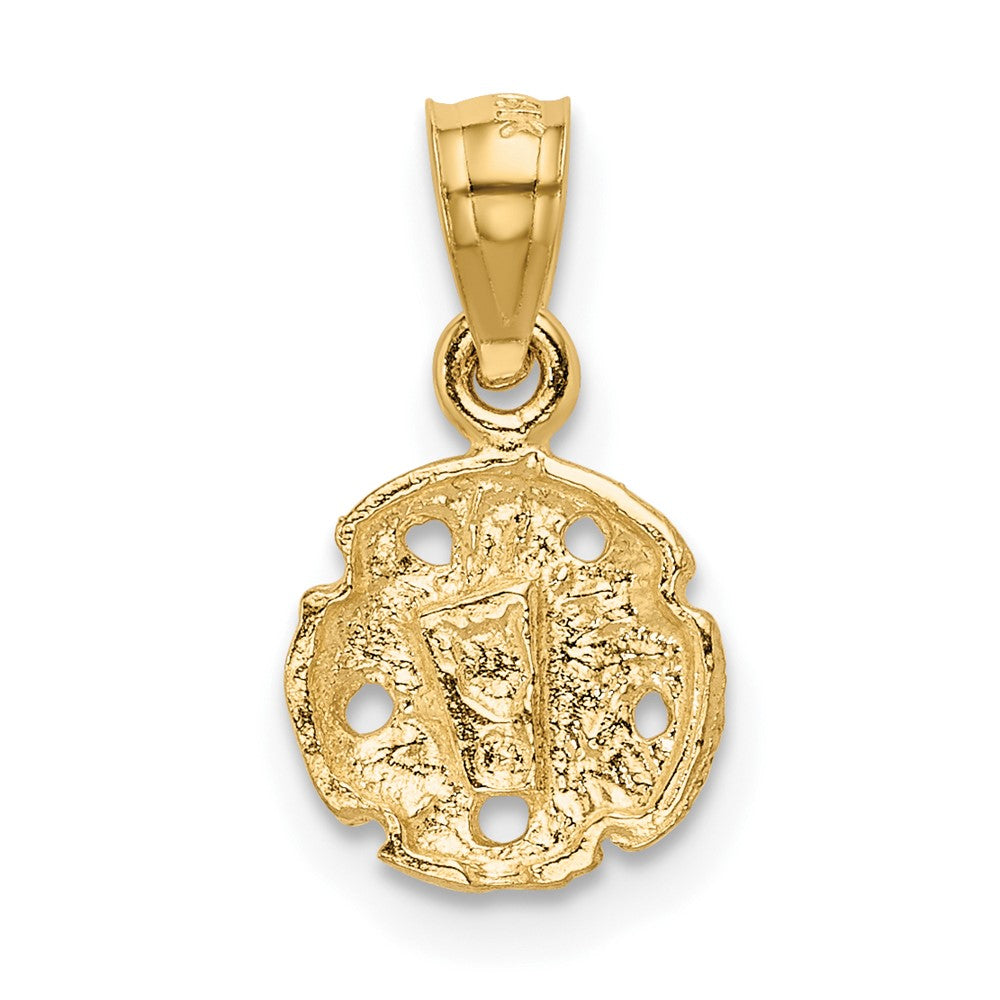 10K Yellow Gold 10K Sand Dollar Pendant