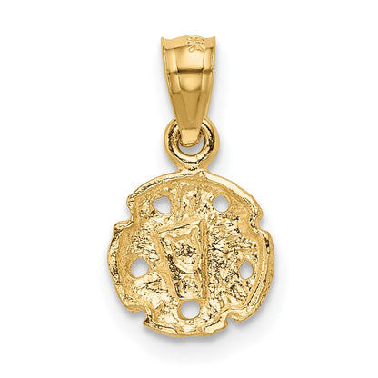 10K Yellow Gold 10K Sand Dollar Pendant