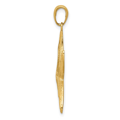 10K Yellow Gold 10K Diamond-Cut Starfish Pendant