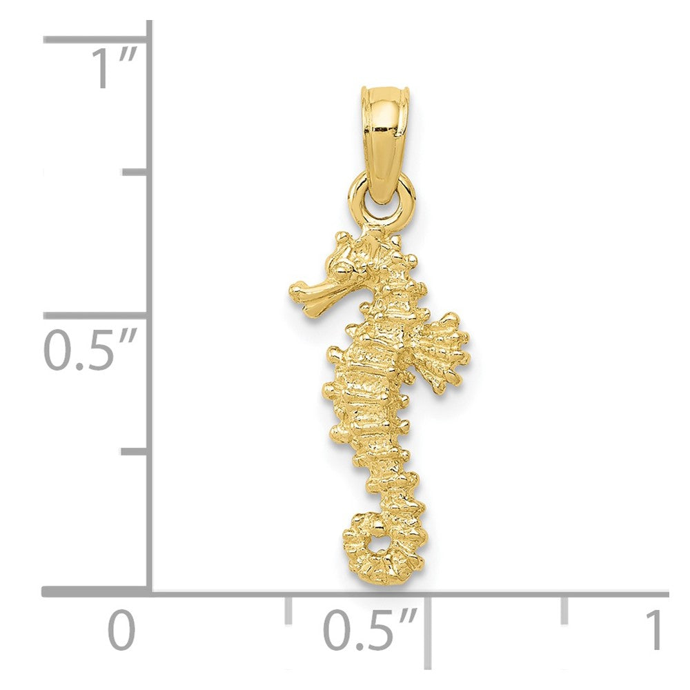 10K Yellow Gold Seahorse Pendant