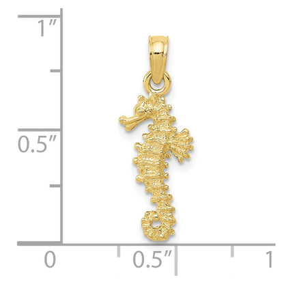 10K Yellow Gold Seahorse Pendant