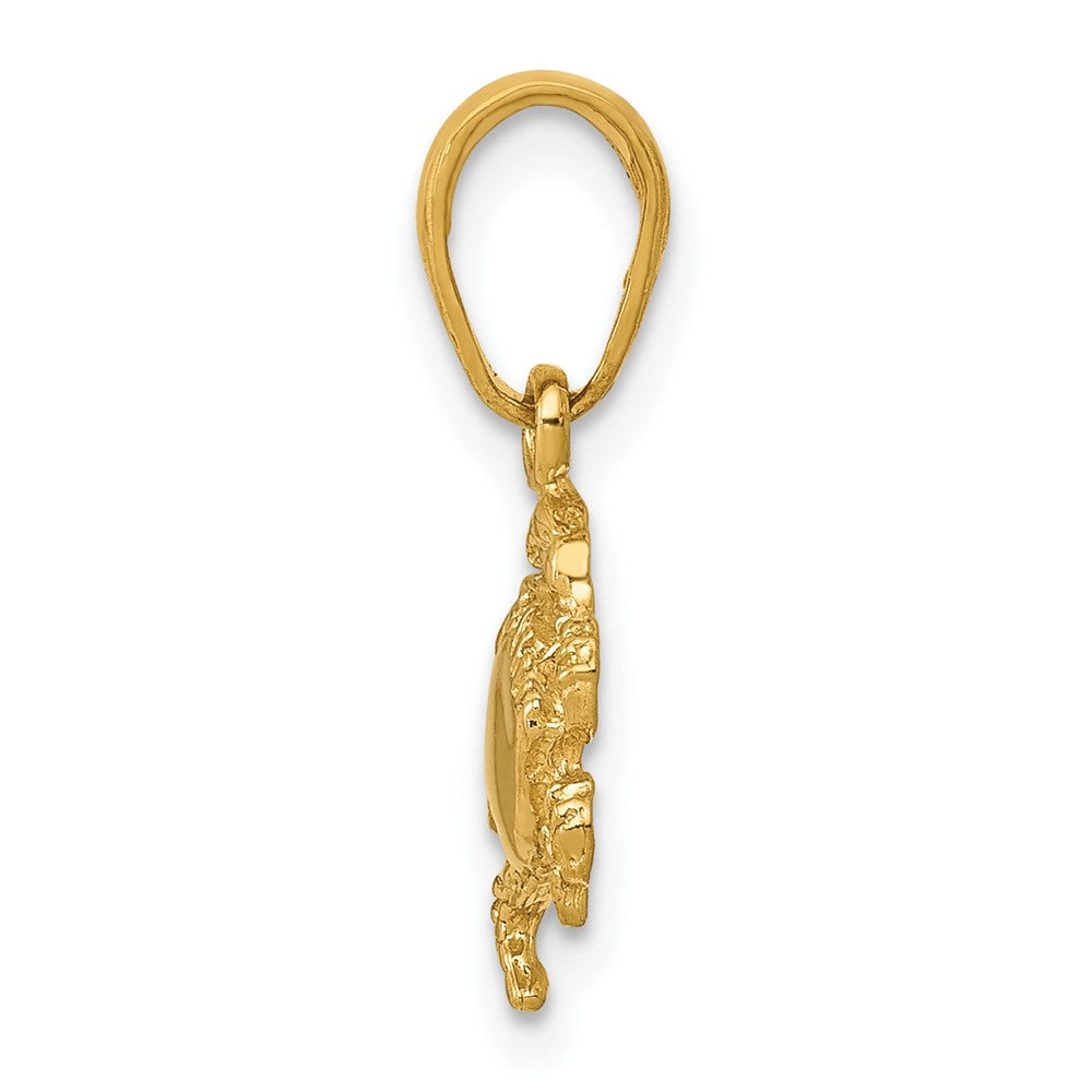 10K Yellow Gold Crab Pendant