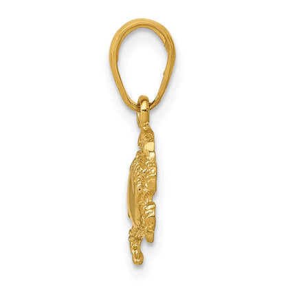 10K Yellow Gold Crab Pendant