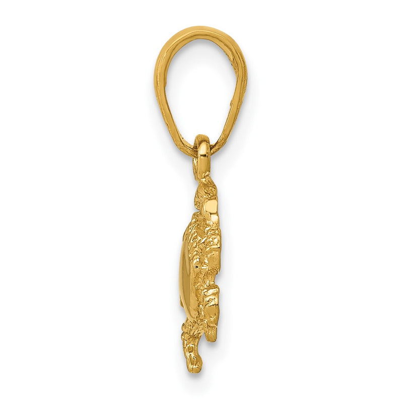10K Yellow Gold Crab Pendant