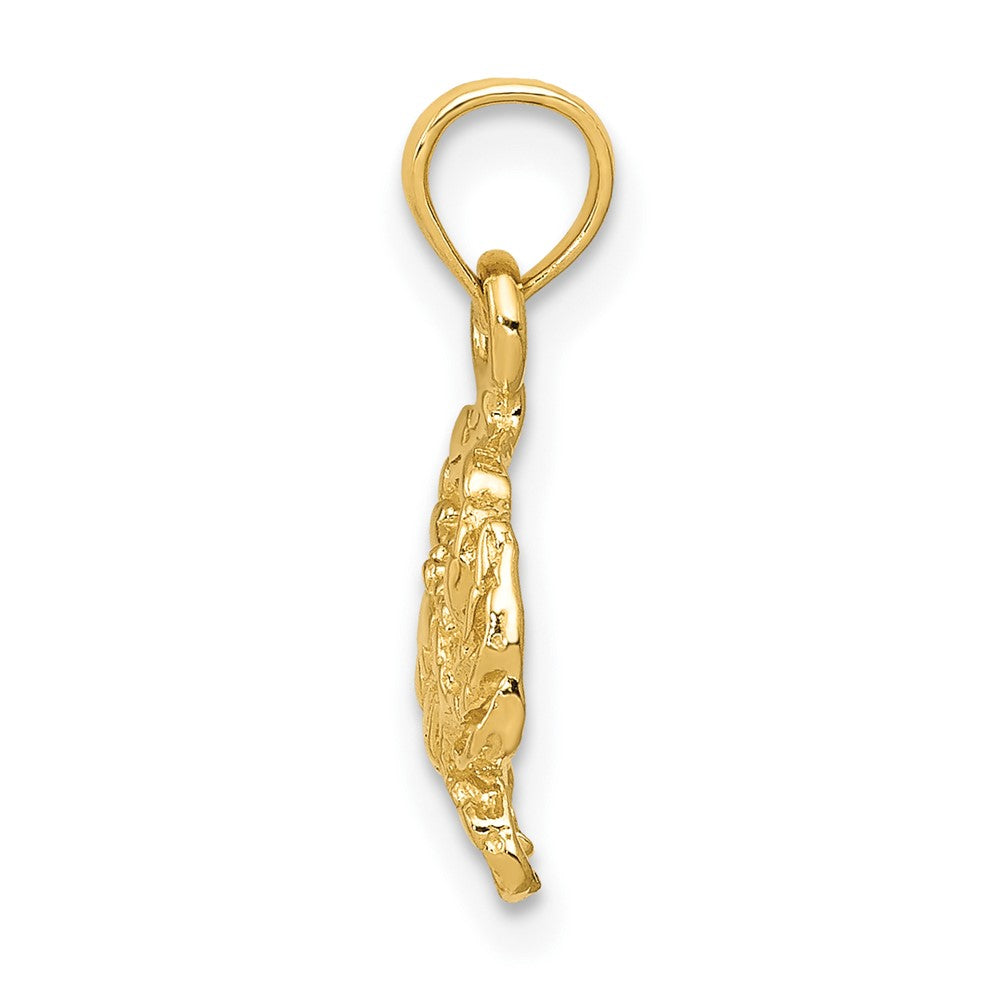10K Yellow Gold Crab Pendant