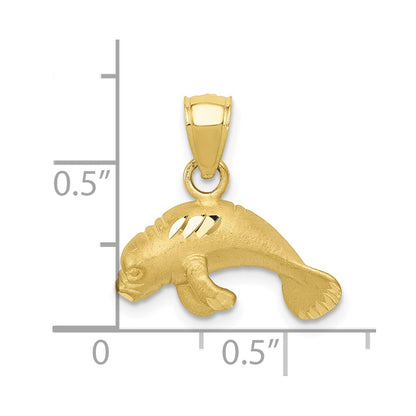 10K Yellow Gold 10K Manatee Pendant