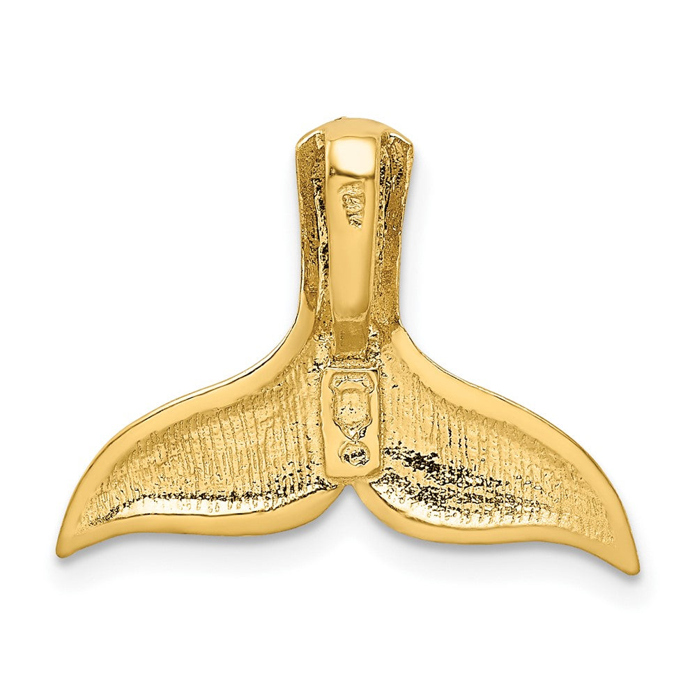 10K Yellow Gold 10K Diamond-Cut Whale Tail Slide