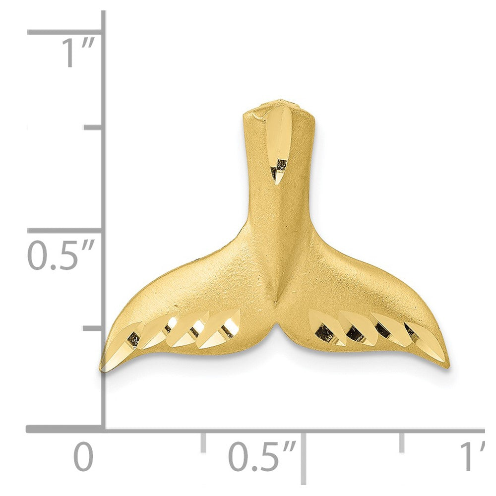 10K Yellow Gold 10K Diamond-Cut Whale Tail Slide