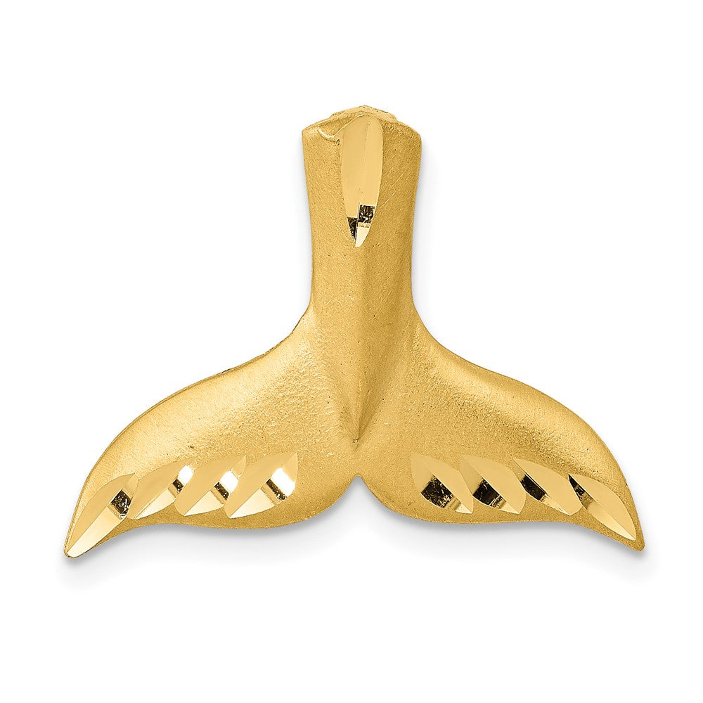 10K Yellow Gold 10K Diamond-Cut Whale Tail Slide