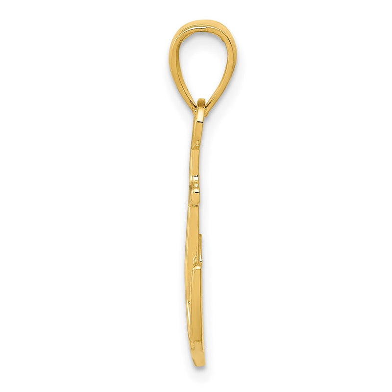 10K Yellow Gold Anchor Pendant