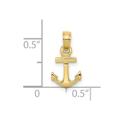 10K Yellow Gold 10K Mini Anchor Pendant