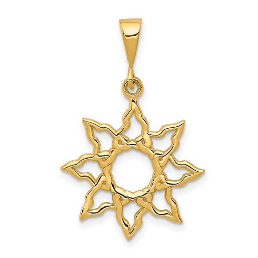 10K Yellow Gold Sun Charm