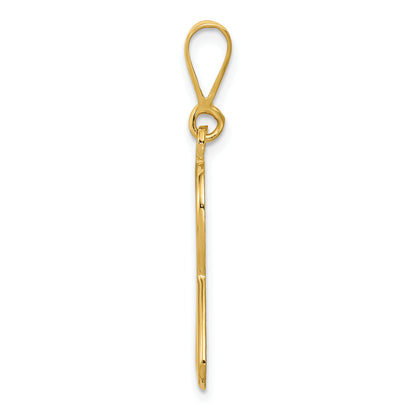 10K Yellow Gold Heart In Awareness Pendant