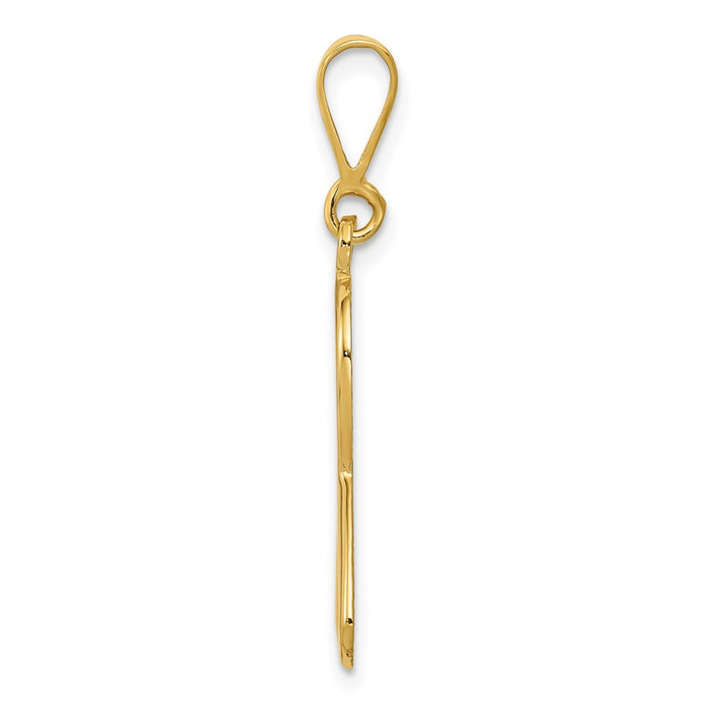 10K Yellow Gold Heart In Awareness Pendant