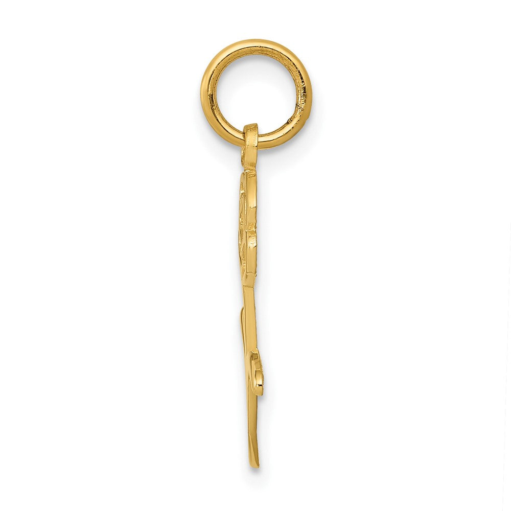 10K Yellow Gold Rose Charm