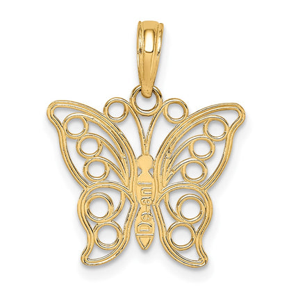 10K Yellow Gold Butterfly Charm