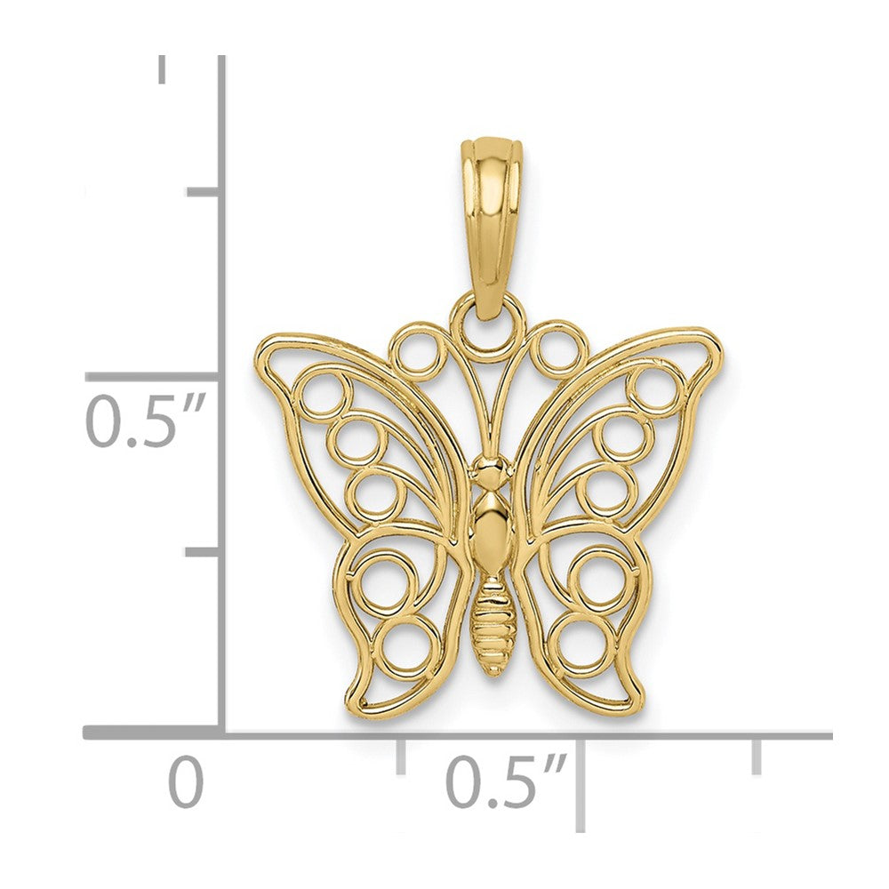 10K Yellow Gold Butterfly Charm
