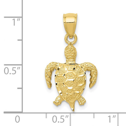 10K Yellow Gold 10K Turtle Pendant