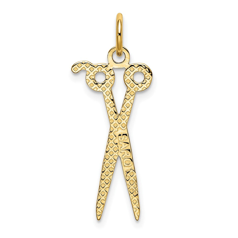 10K Yellow Gold Scissors Charm