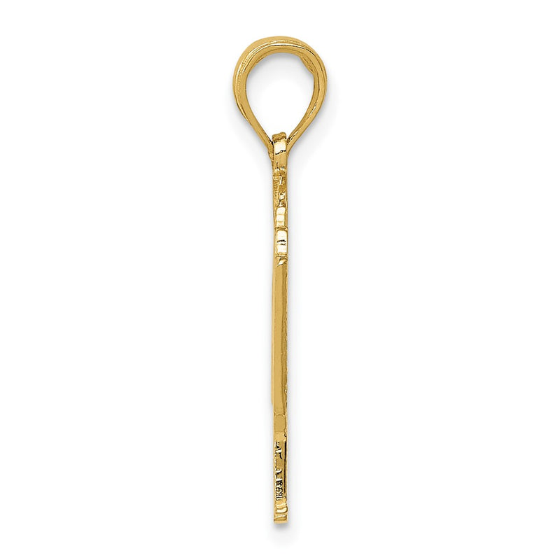 10K Yellow Gold Piano Pendant