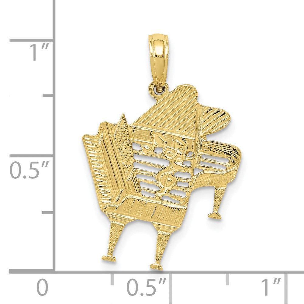 10K Yellow Gold Piano Pendant