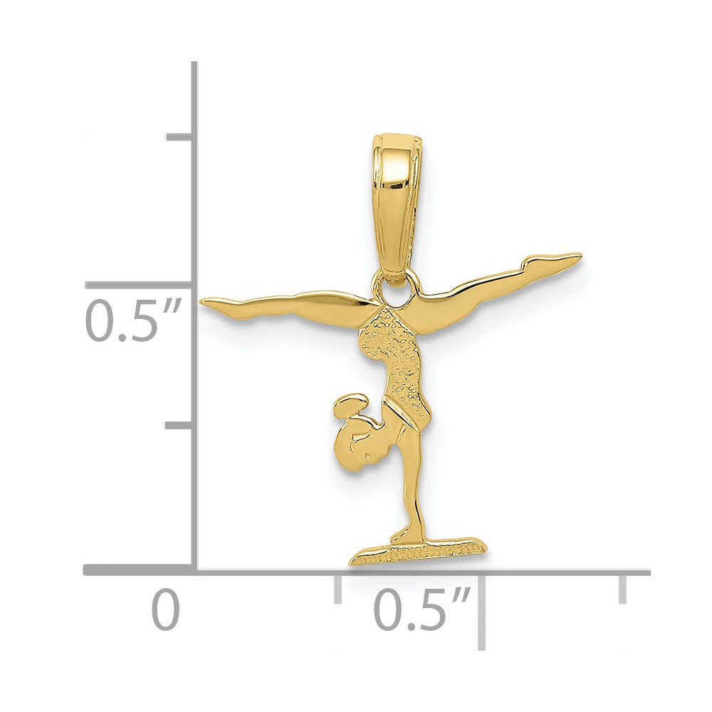 10K Yellow Gold 10K Gymnastics Pendant