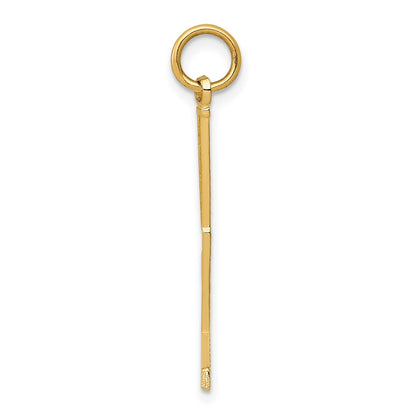 10K Yellow Gold Goalie Stick Charm