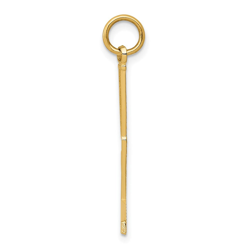10K Yellow Gold Goalie Stick Charm