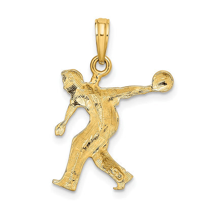 10K Yellow Gold Male Bowling Charm