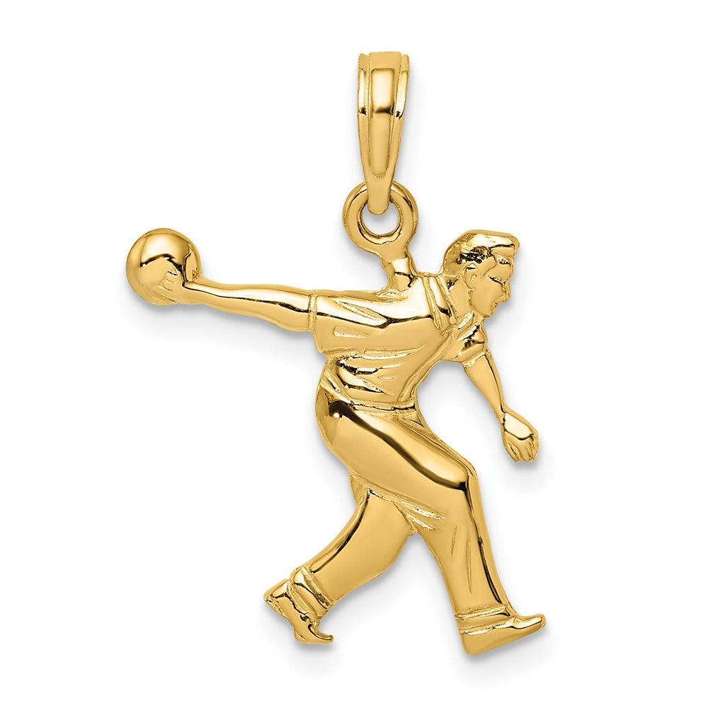 10K Yellow Gold Male Bowling Charm