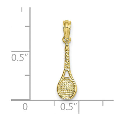10K Yellow Gold 10K Tennis Racquet Pendant
