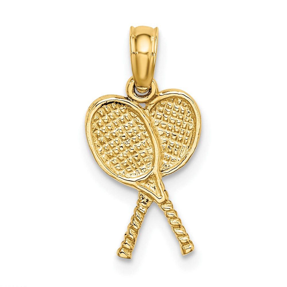 10K Yellow Gold 10K Tennis Racquets Pendant