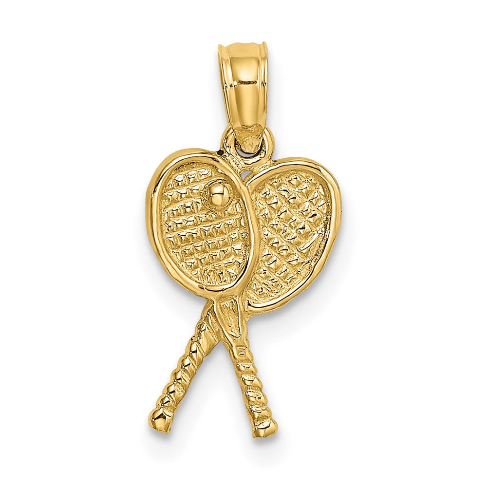 10K Yellow Gold 10K Tennis Racquets Pendant