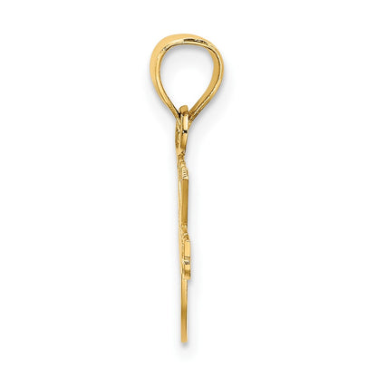 10K Yellow Gold 10K I Heart Tennis Charm
