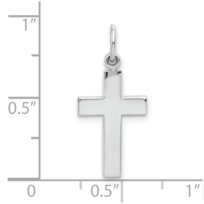 10K White Gold Cross Pendant