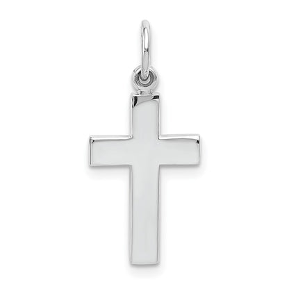 10K White Gold Cross Pendant
