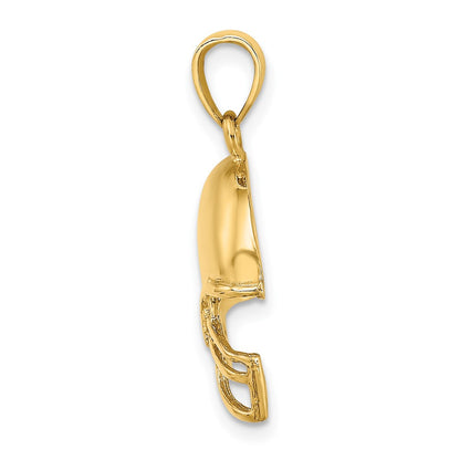 10K Yellow Gold 10K Football Helmet Pendant