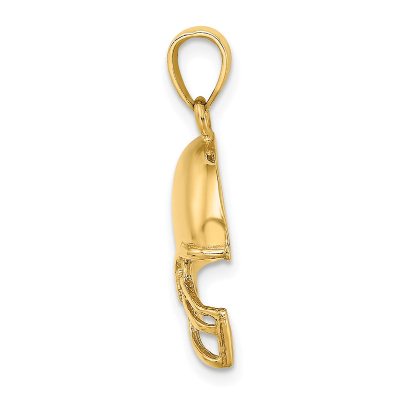 10K Yellow Gold 10K Football Helmet Pendant