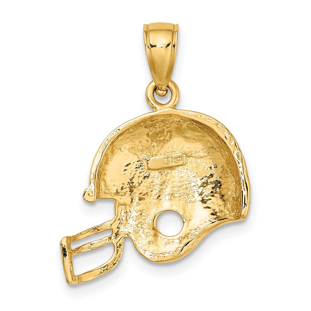 10K Yellow Gold 10K Football Helmet Pendant