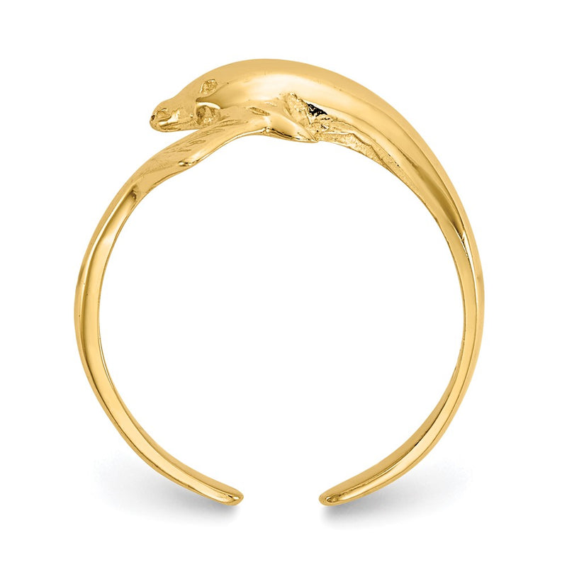 10K Yellow Gold 10K Dolphin Toe Ring