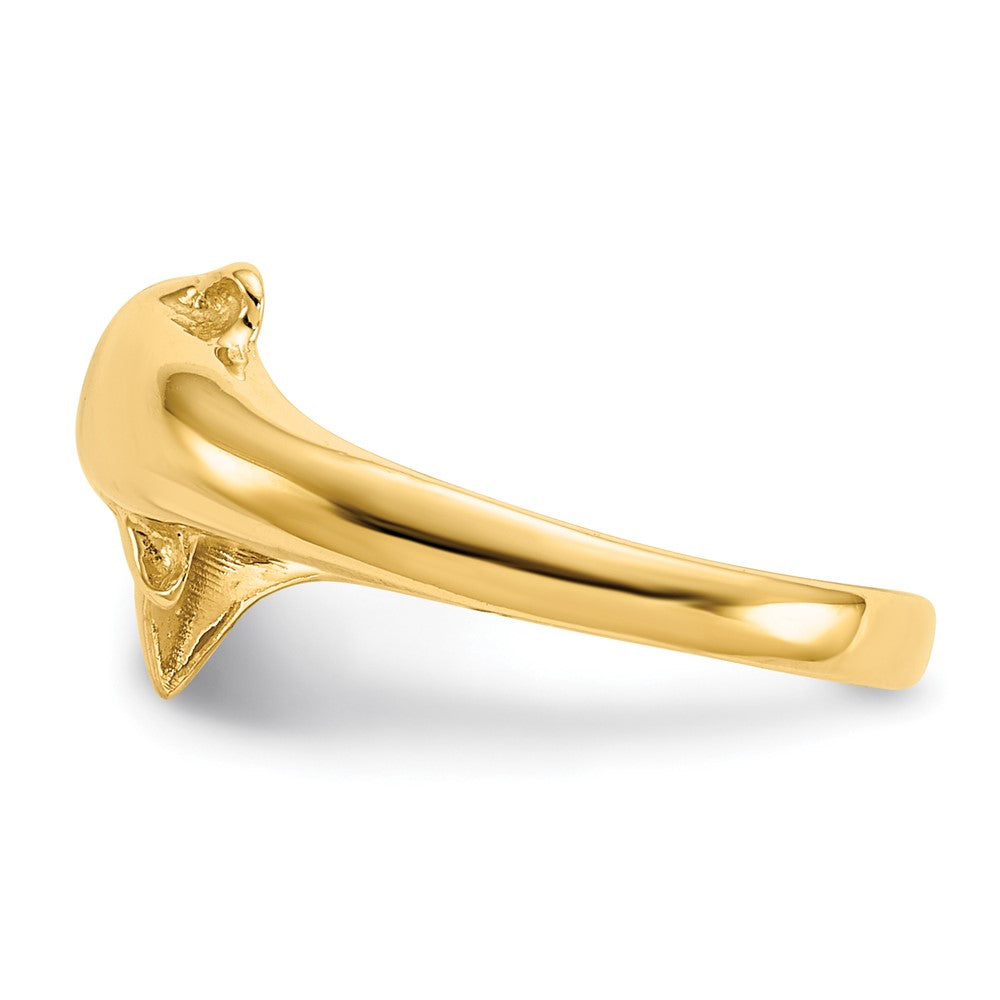 10K Yellow Gold 10K Dolphin Toe Ring