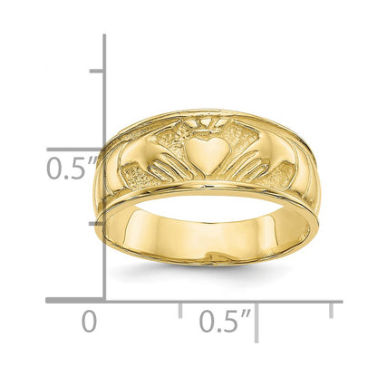 10K Yellow Gold Ladies Claddagh Ring