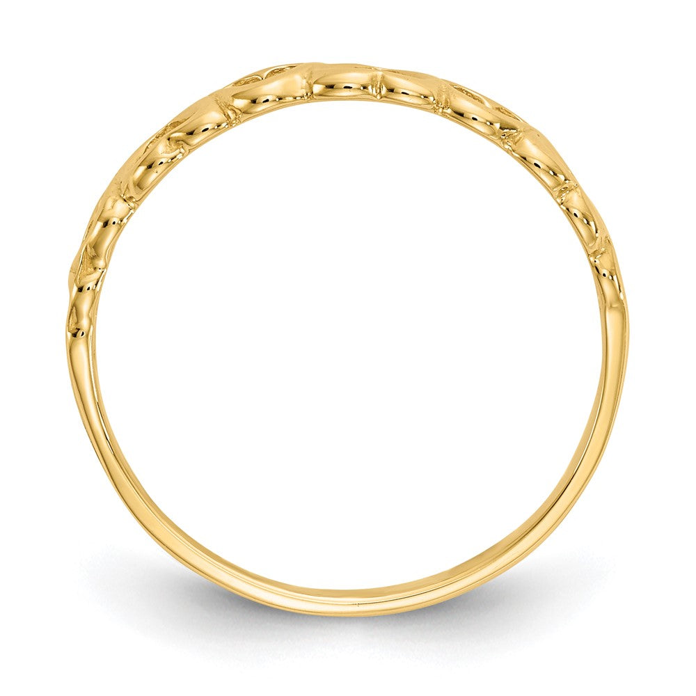 10K Yellow Gold 10K Polished Hearts Ring
