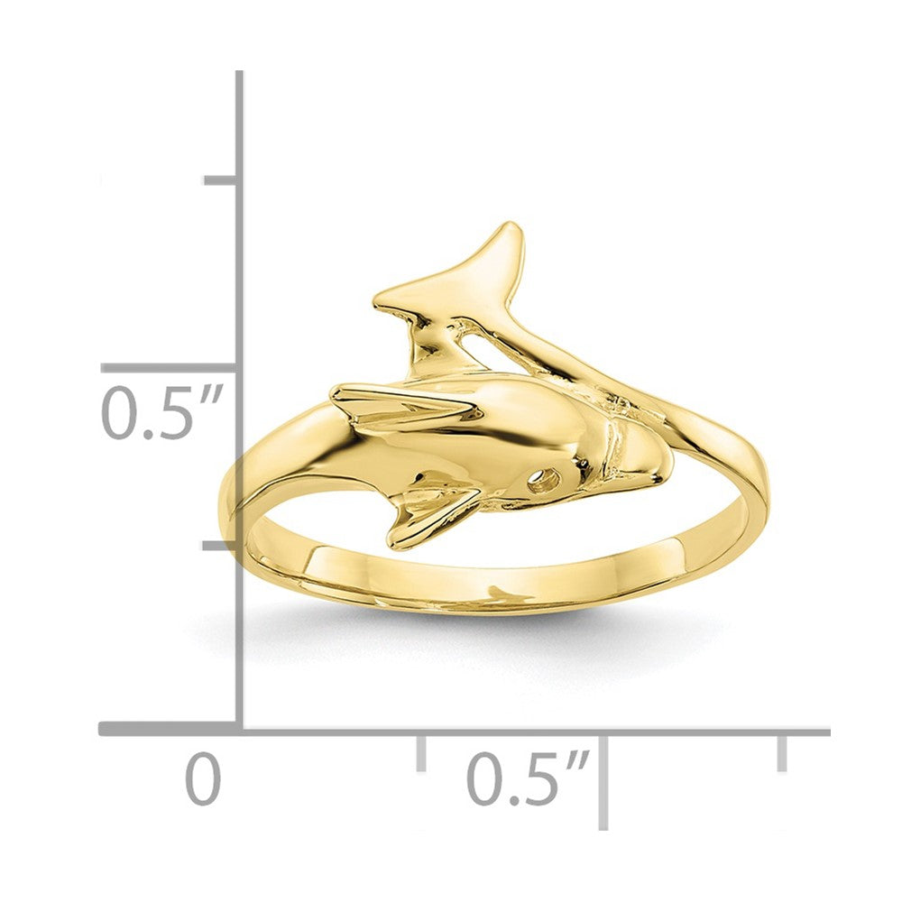 10K Yellow Gold Dolphin Ring
