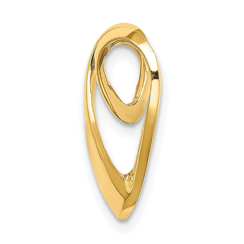 10K Yellow Gold 10K Polished Heart Chain Slide