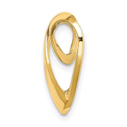 10K Yellow Gold 10K Polished Heart Chain Slide