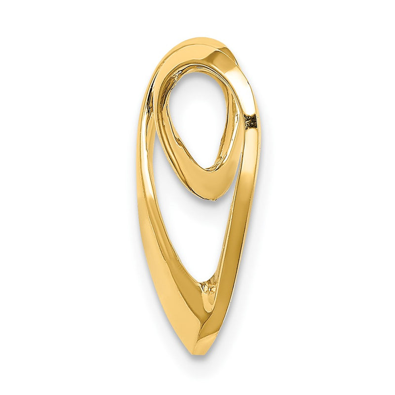 10K Yellow Gold 10K Polished Heart Chain Slide
