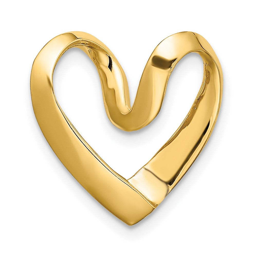 10K Yellow Gold 10K Polished Heart Chain Slide