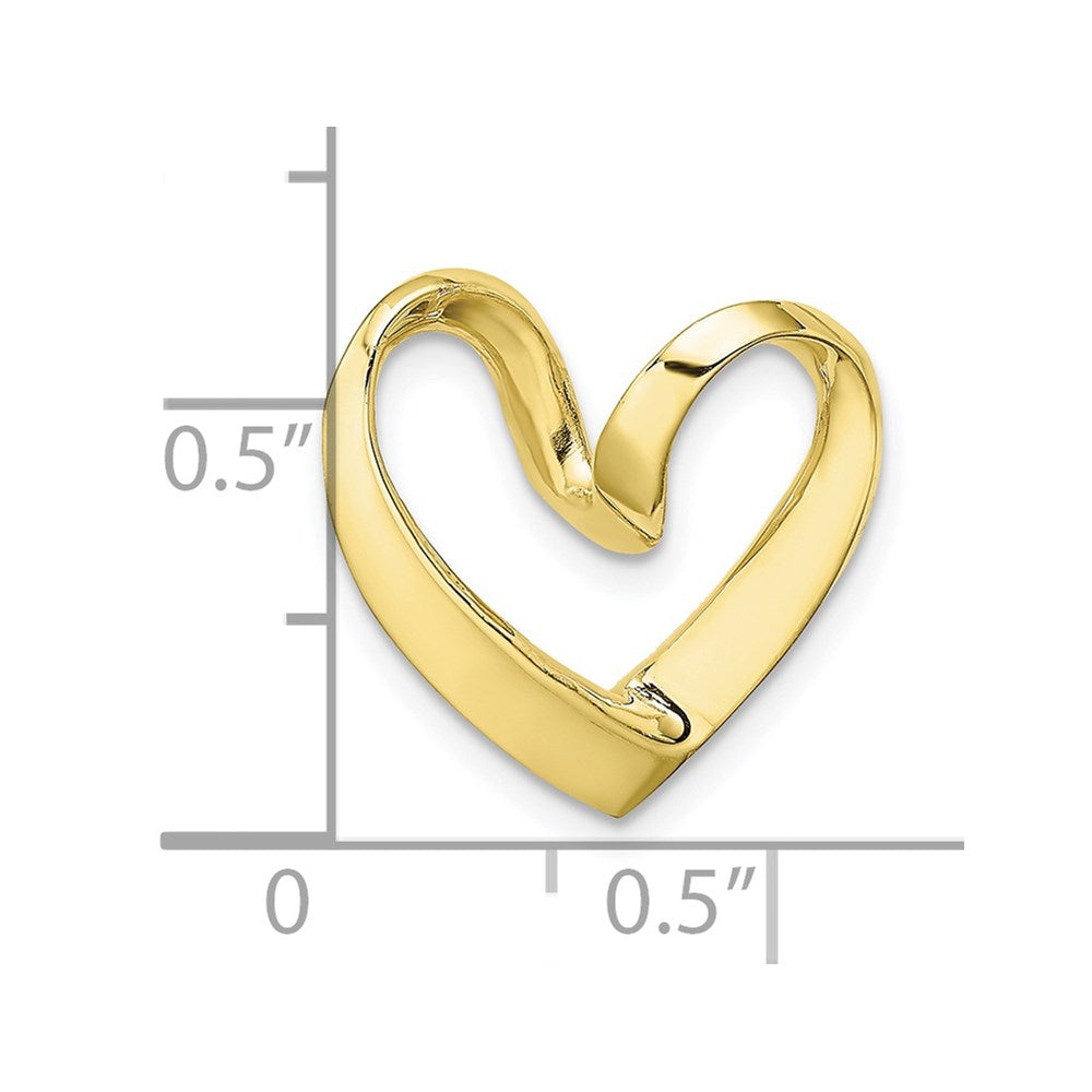 10K Yellow Gold 10K Polished Heart Chain Slide